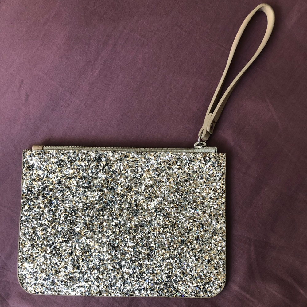 Old Navy metallic glitter wristlet